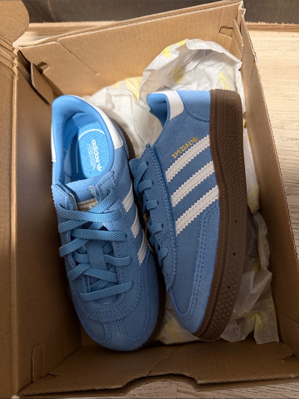 Toddler 10c adidas handball spezial light blue new in box boy or girl unisex - Picture 4 of 5